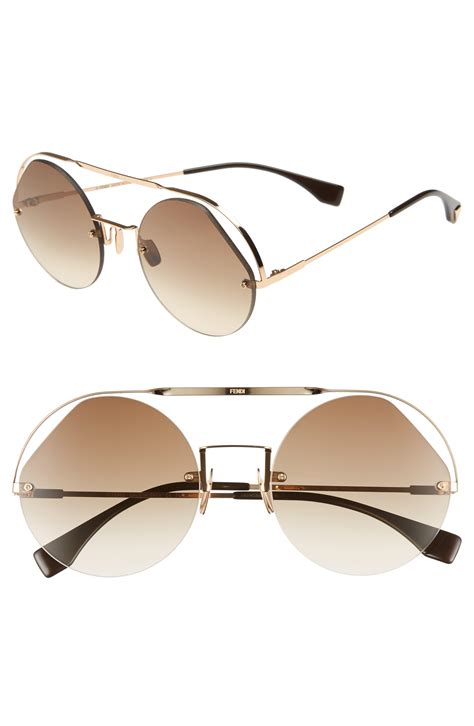 fendi pilot sunglasses|fendi oversized 56mm sunglasses.